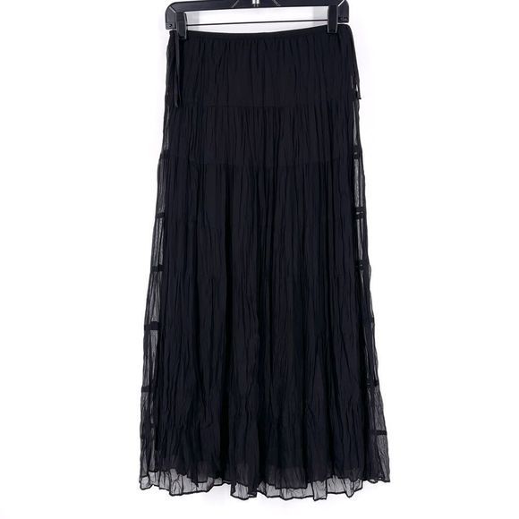 MSK Dresses & Skirts - MSK Black Crepe Maxi Skirt Size S